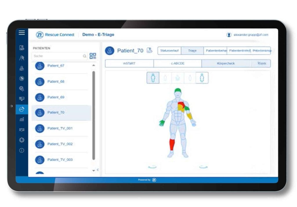 Tablet Screen e-Triage