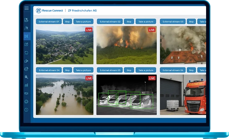 Laptop mit Liveuebertragung